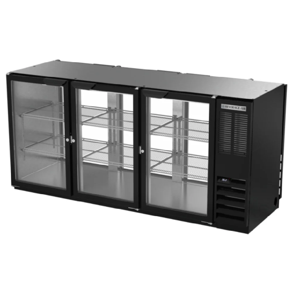 Beverage Air BB72HC-1-G-PT-B 72 Inch Refrigerated Back Bar Cabinet 22.1 cu ft