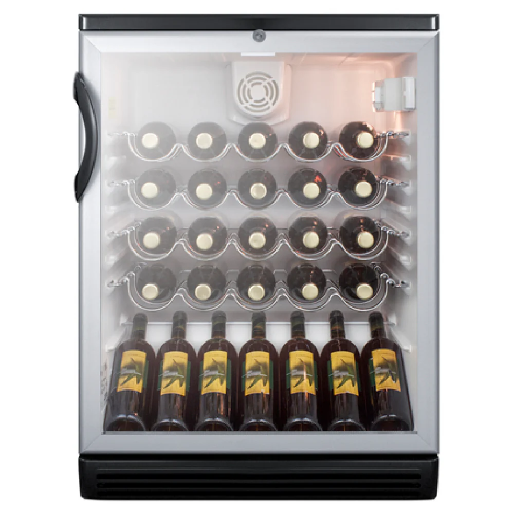 Summit SWC6GBLBI 23 Inch Wine Cellar Electric with 36 Bottles Black Exterior Summit SWC6GBLBI 23 Inch Wine Cellar Electric with 36 Bottles Black Exterior