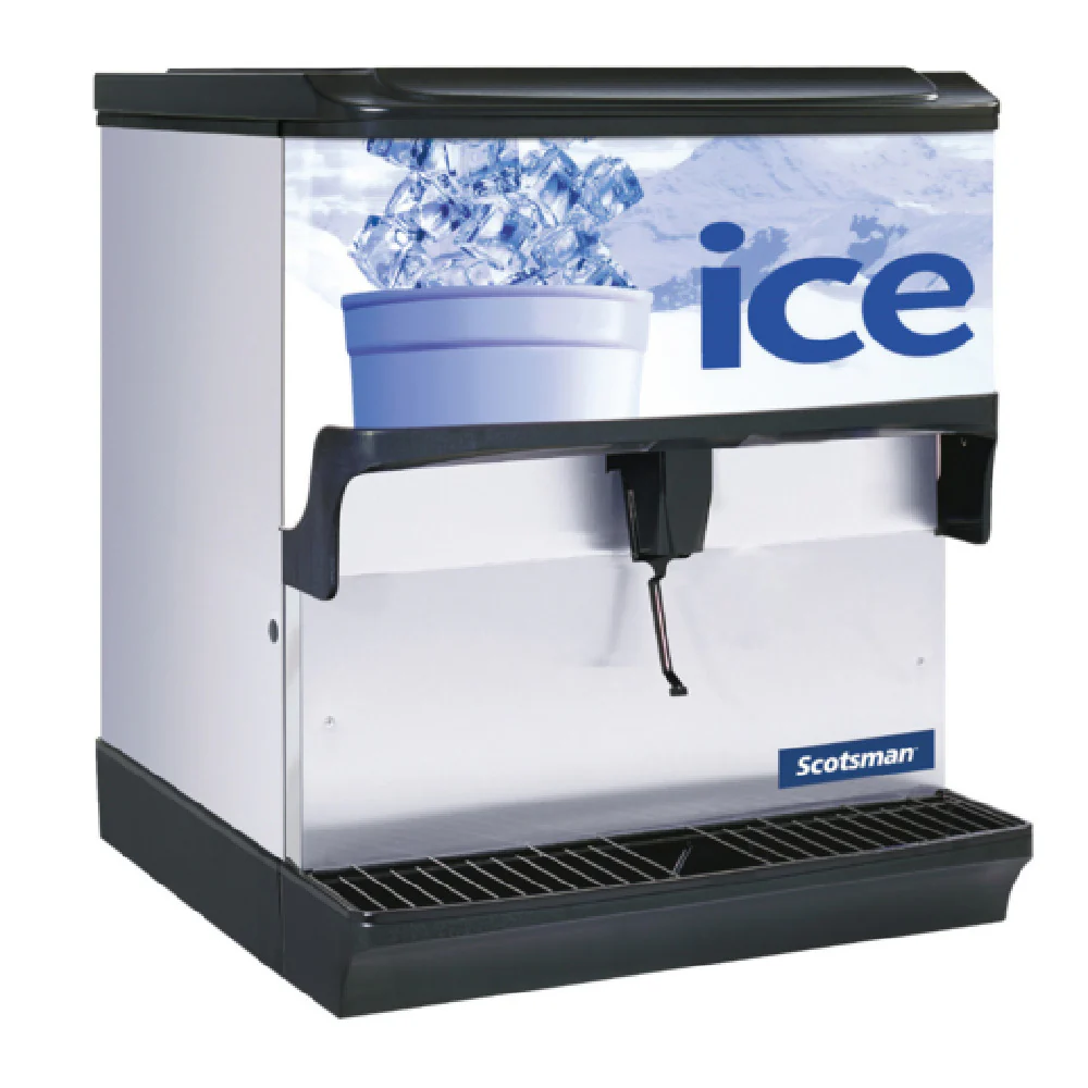 Scotsman ID200B-1 30 Inch Ice Dispenser Air Cooled Cube Nugget Countertop Stainless Steel 200 Lb Capacity