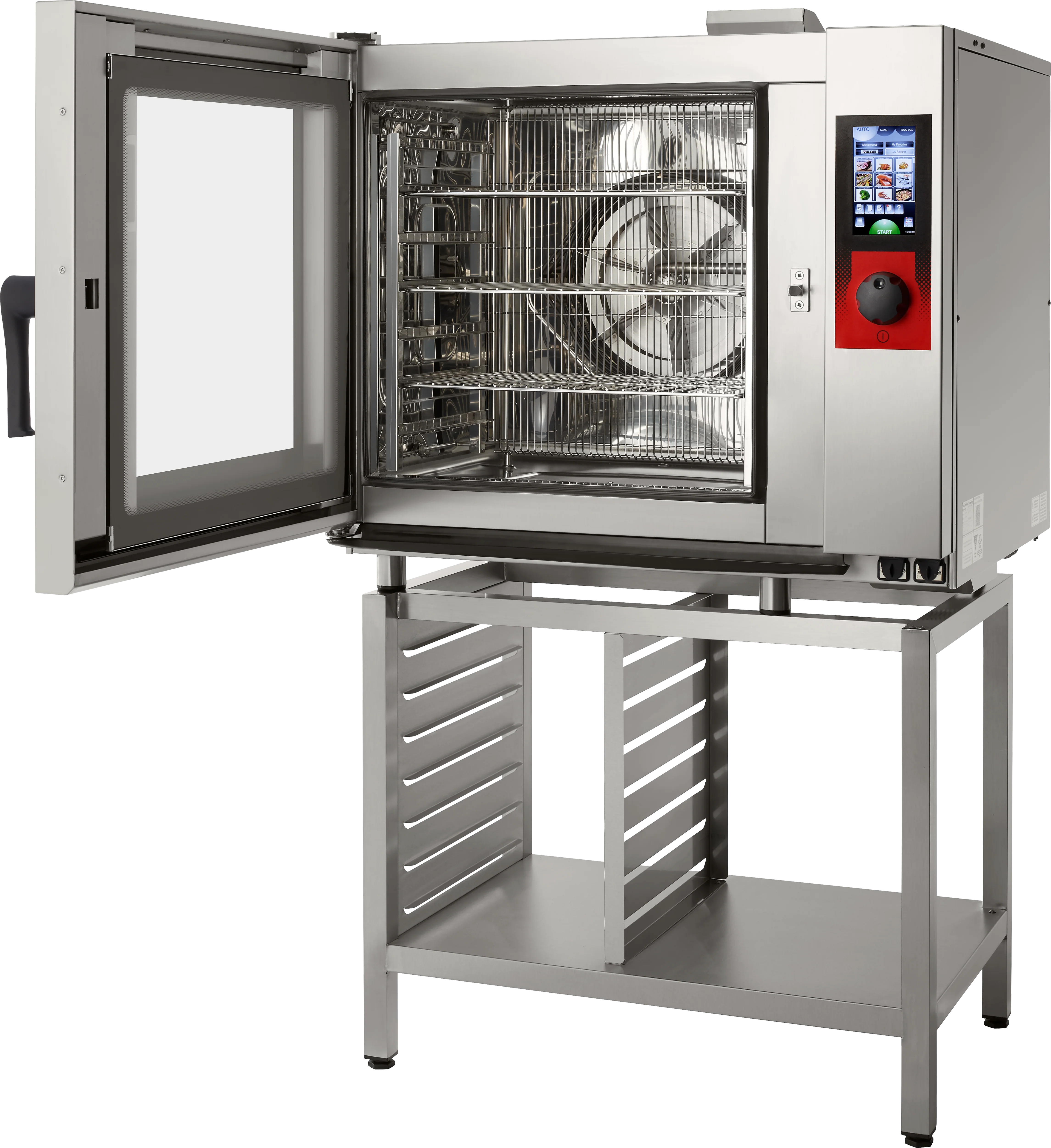 Vulcan TCM-61G-NAT/LP 36 Inch Gas Combi Oven Boilerless 6 Level 56000 BTU Vulcan TCM-61G-NAT/LP 36 Inch Gas Combi Oven Boilerless 6 Level 56000 BTU