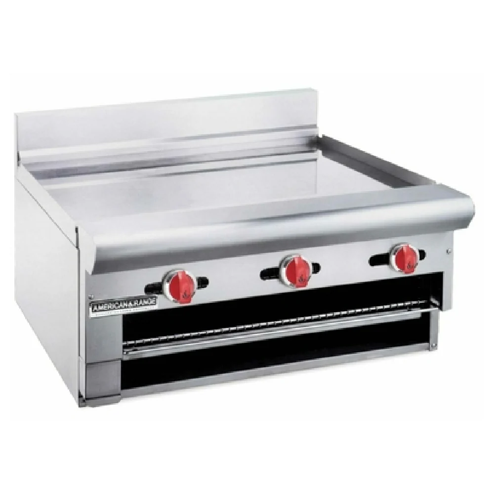 American Range ARGB-24_LP 24 Inch Raised Griddle Broiler Gas Stainless Steel 2 Burner 40000 BTU