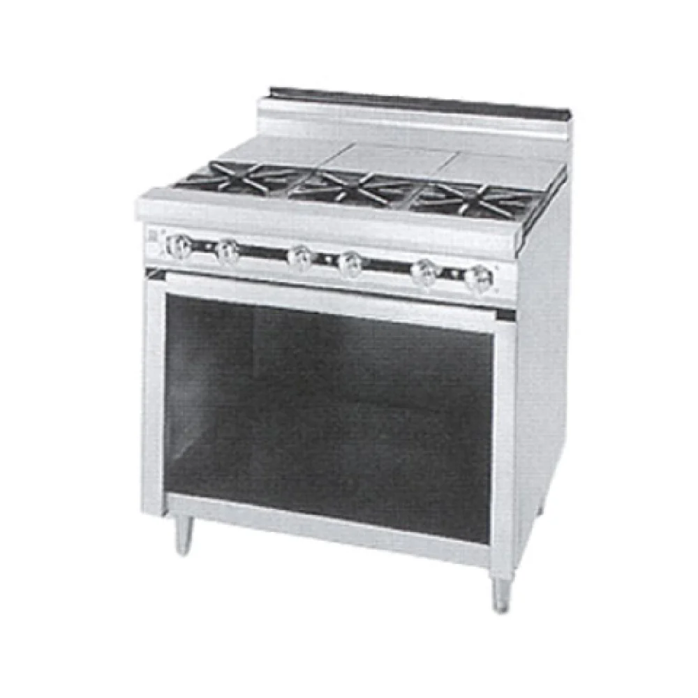 Jade Range JTRH-4ST_NAT 48 Inch Gas Range with 4 Burner 35000 BTU and 4 Hot Top 15000 BTU