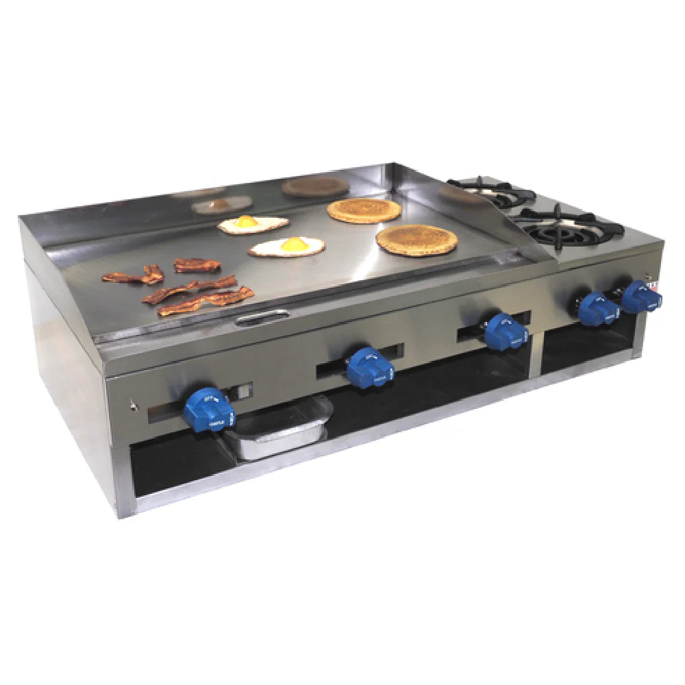 Comstock-Castle 10301 40 Inch Gas Hotplate and Griddle with 2 Burners 60000 BTU
