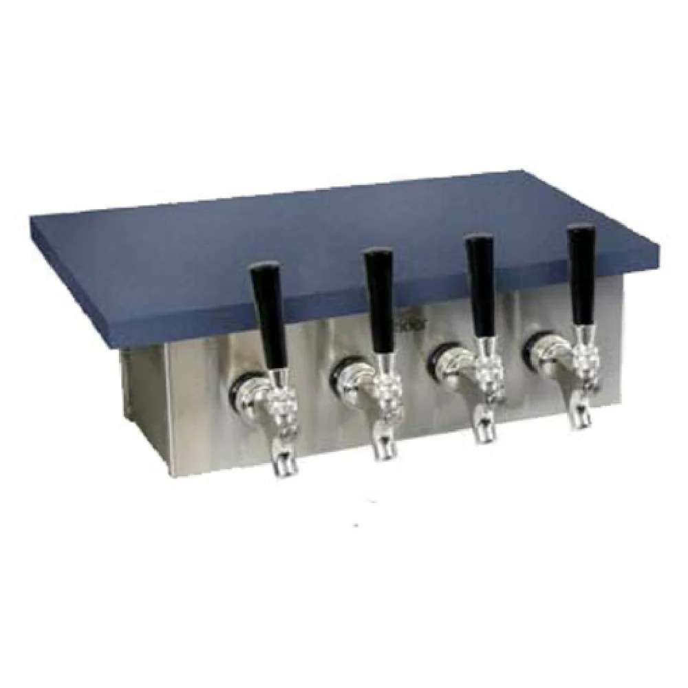 Glastender UC-8-SSR 27 Inch Draft Dispensing Tower Glycol Cooled Stainless Steel with 8 Faucets