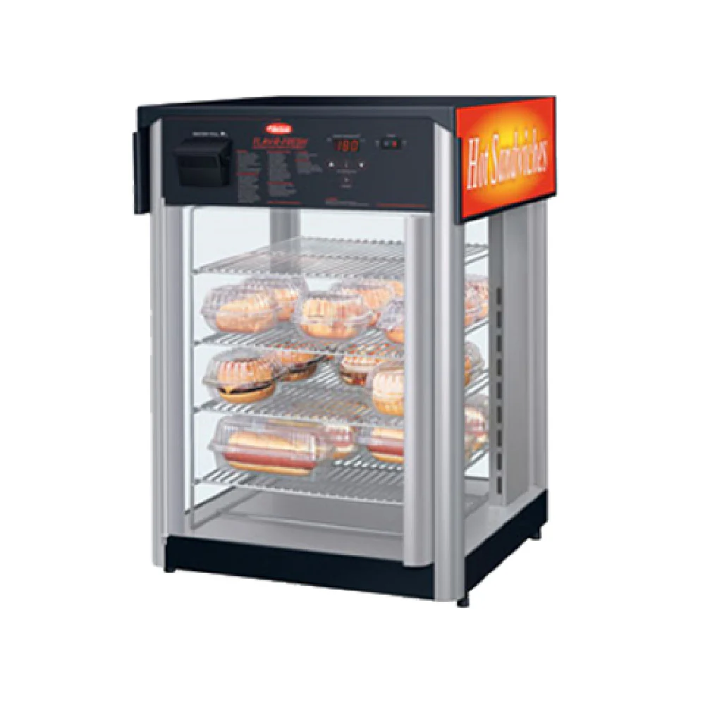 Hatco FDWD-1X-120-QS 19 Inch Stainless Steel Display Case Electric Display Rack with 4 Shelves Hatco FDWD-1X-120-QS 19 Inch Stainless Steel Display Case Electric Display Rack with 4 Shelves