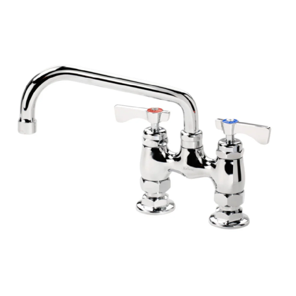 Krowne 15-408L 4 Inch Center Deck Mount Faucet with 8 Inch Swing Spout Stainless Steel Krowne 15-408L 4 Inch Center Deck Mount Faucet with 8 Inch Swing Spout Stainless Steel