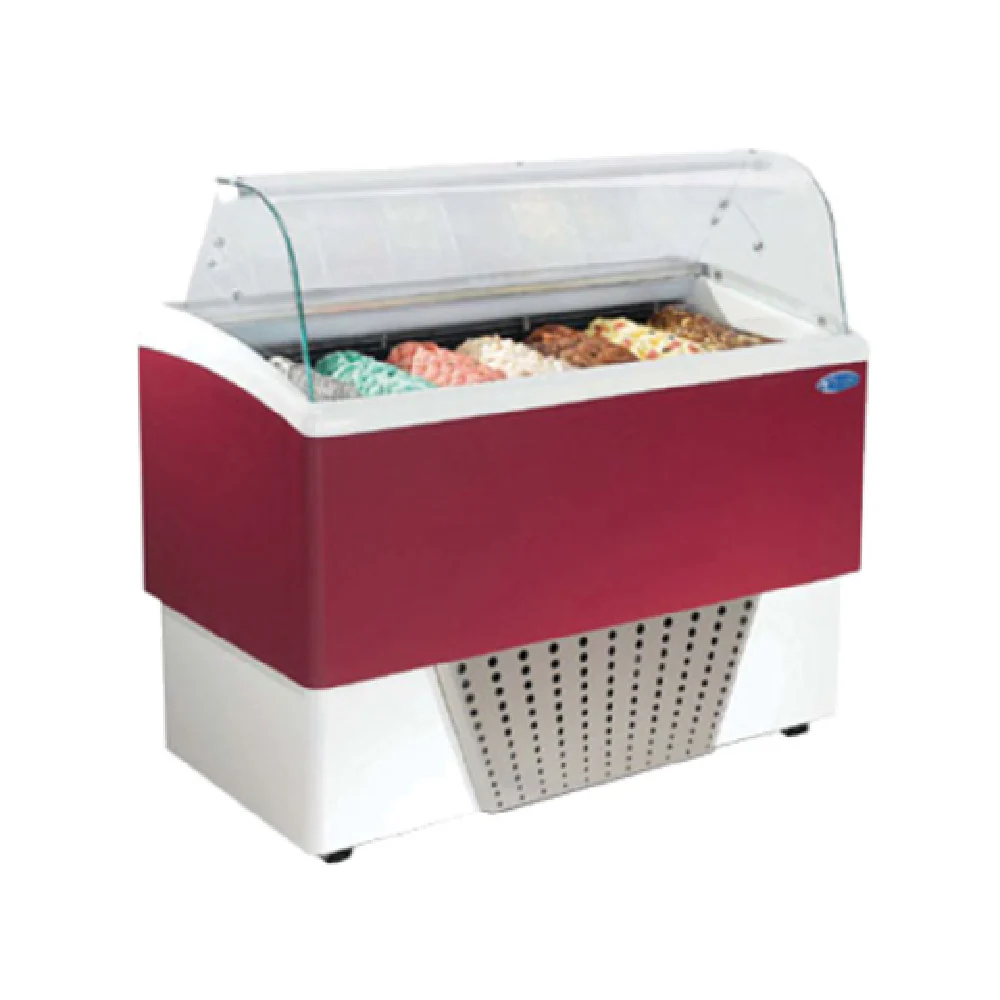 Stoelting CD-BR07-37-WP 53 Inch Italproget Brio Gelato Display Cabinet with Curved Glass