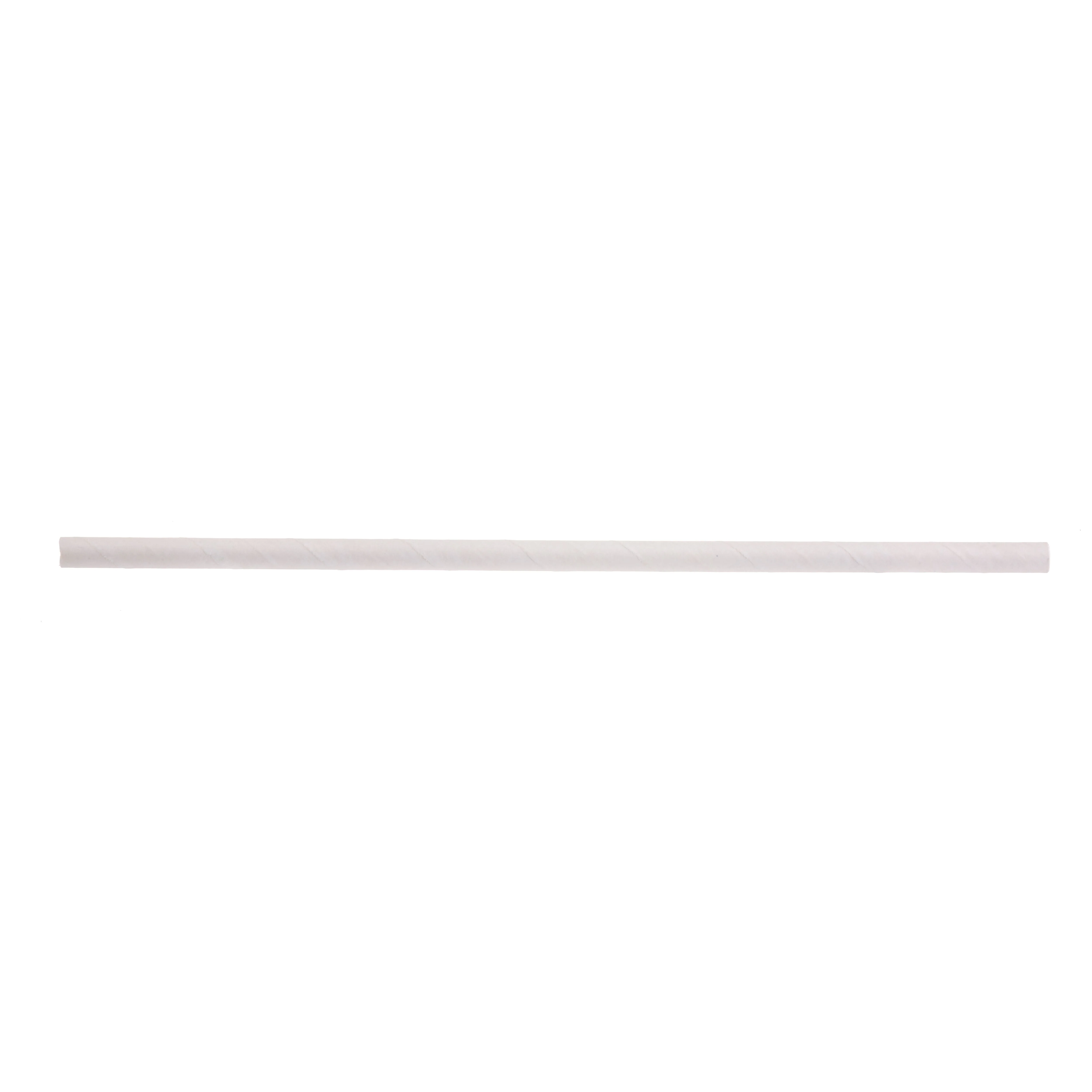 Tablecraft 100130 10 Inch Straws 6mm Thick Paper Unwrapped 500 Packs