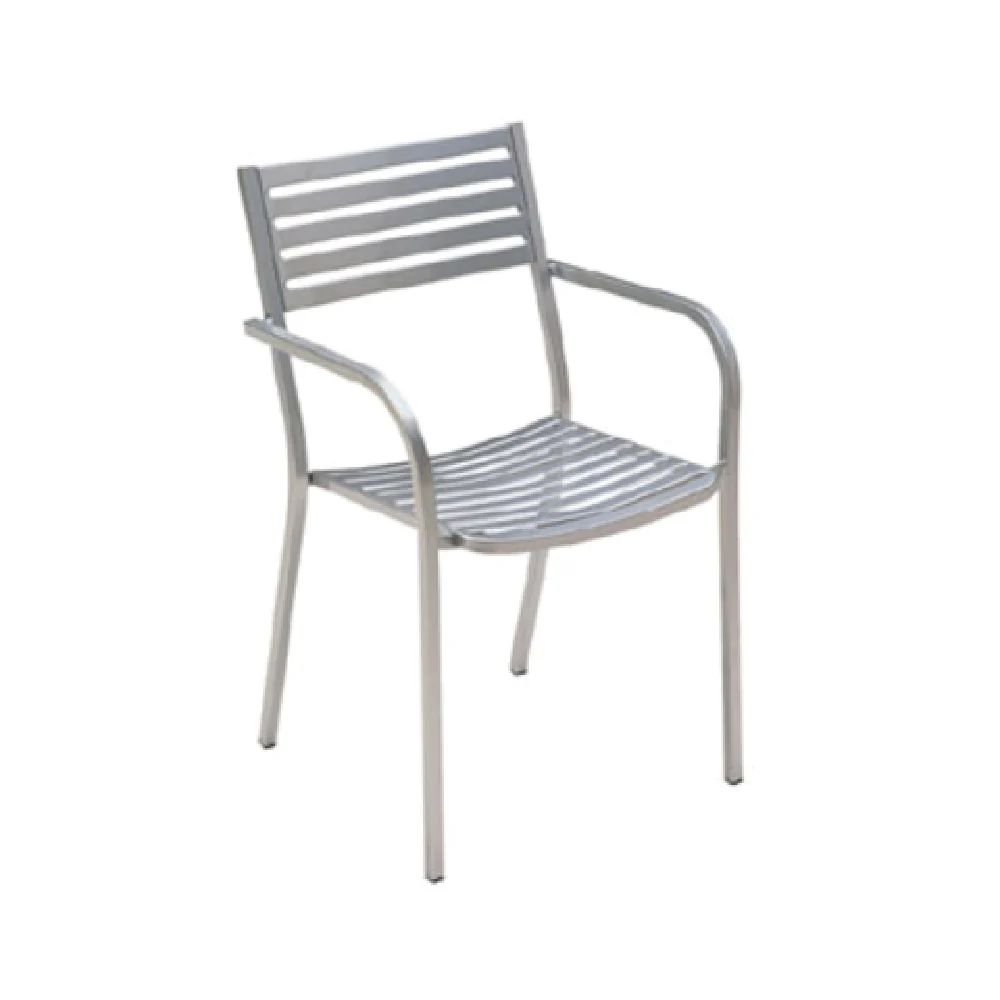 emuamericas llc 268 20 Inch Segno Stacking Armchair Outdoor Metal Slat emuamericas llc 268 20 Inch Segno Stacking Armchair Outdoor Metal Slat