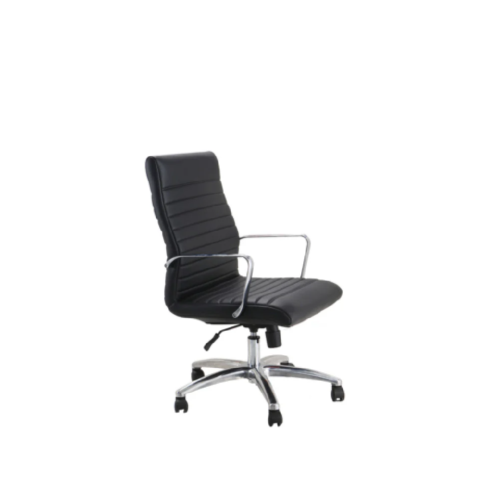 Alpine Industries ADI638-01-BLK-2 23 Inch Chair Swivel Faux Black Leather with Adjustable Height and Back Tilt Alpine Industries ADI638-01-BLK-2 23 Inch Chair Swivel Faux Black Leather with Adjustable Height and Back Tilt