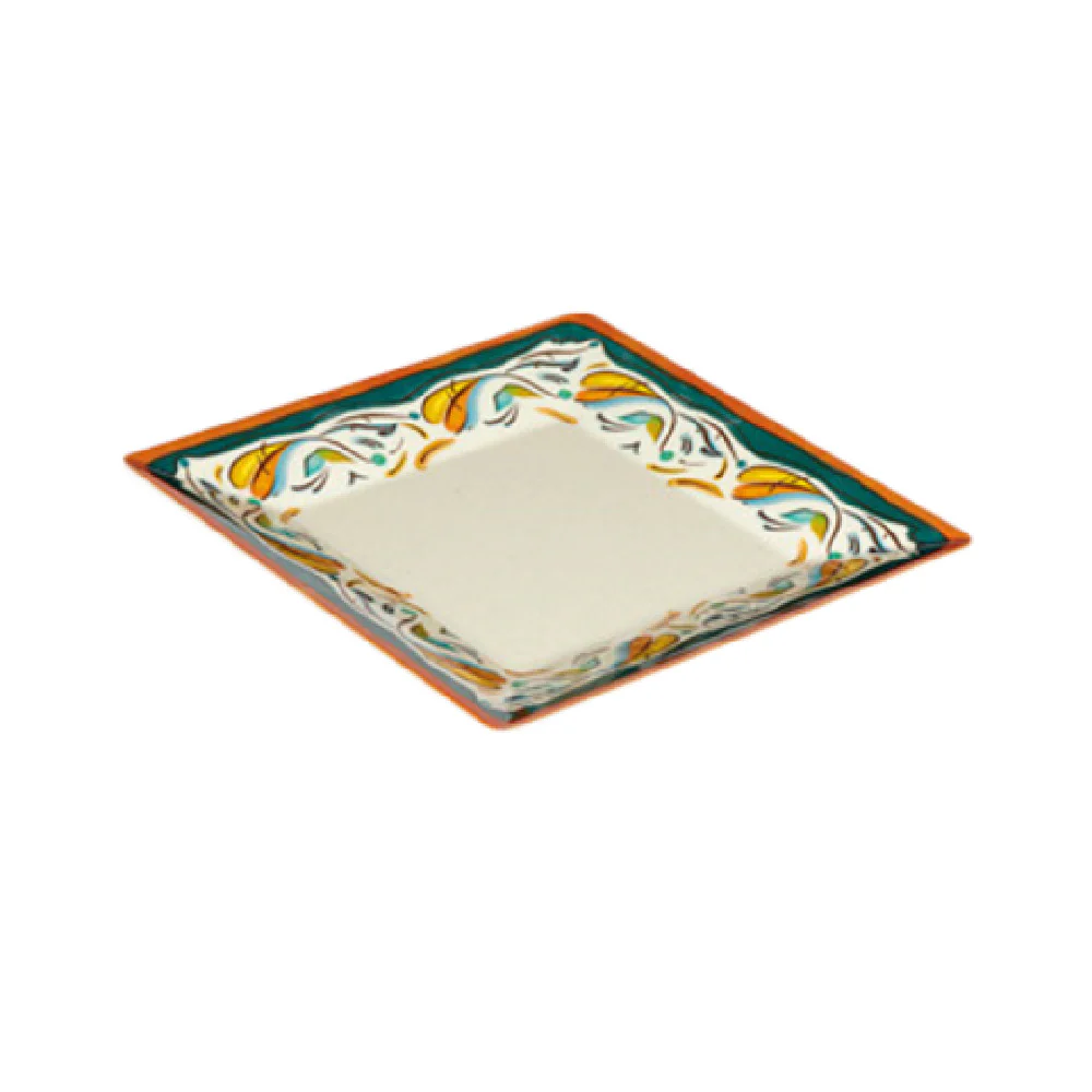 GET Enterprises ML-90-BF 12 Inch Square Plate Melamine Dishwasher Safe Break Resistant