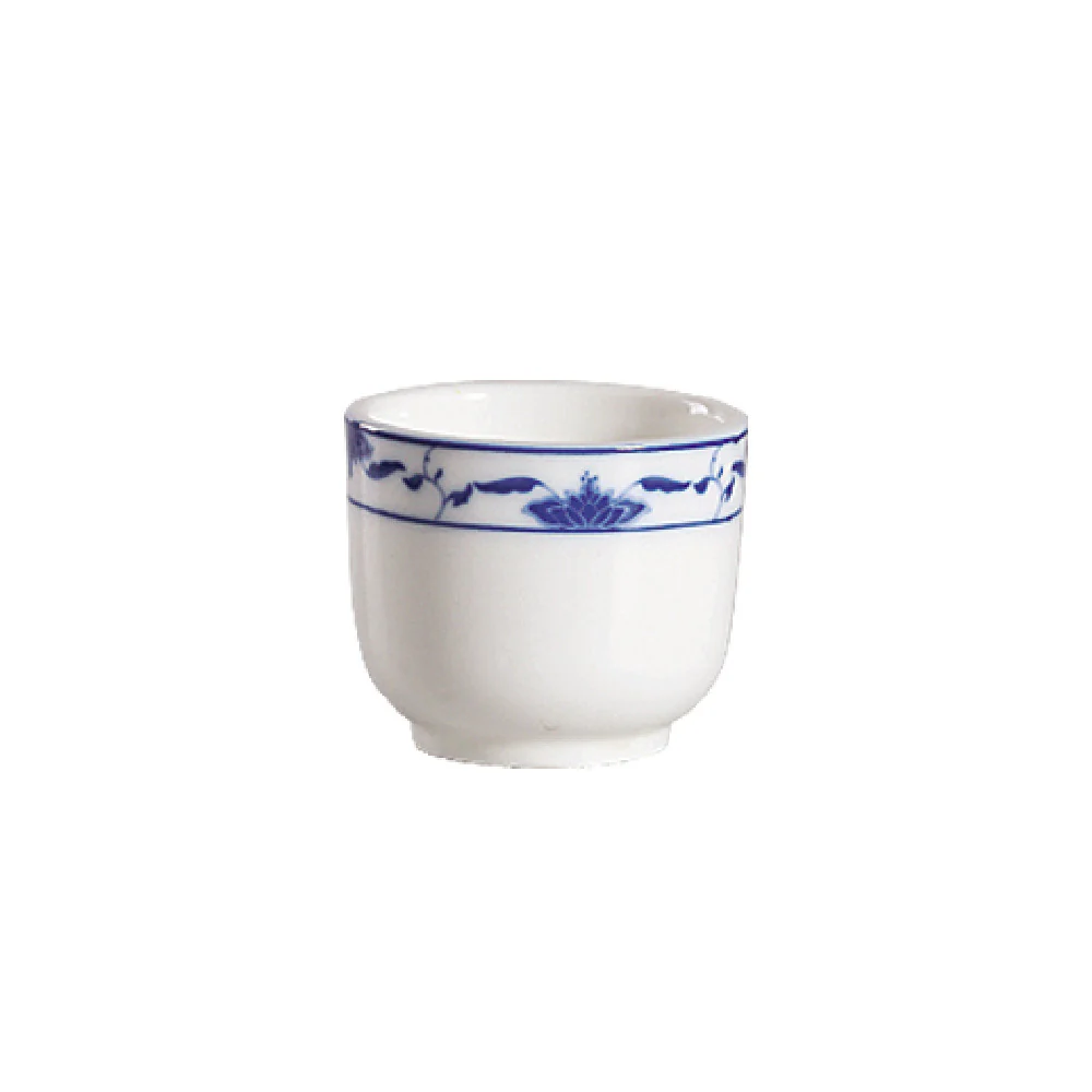 CAC China 103-54 4-1/2 Oz Blue Lotus Chinese Style Tea Cup Porcelain