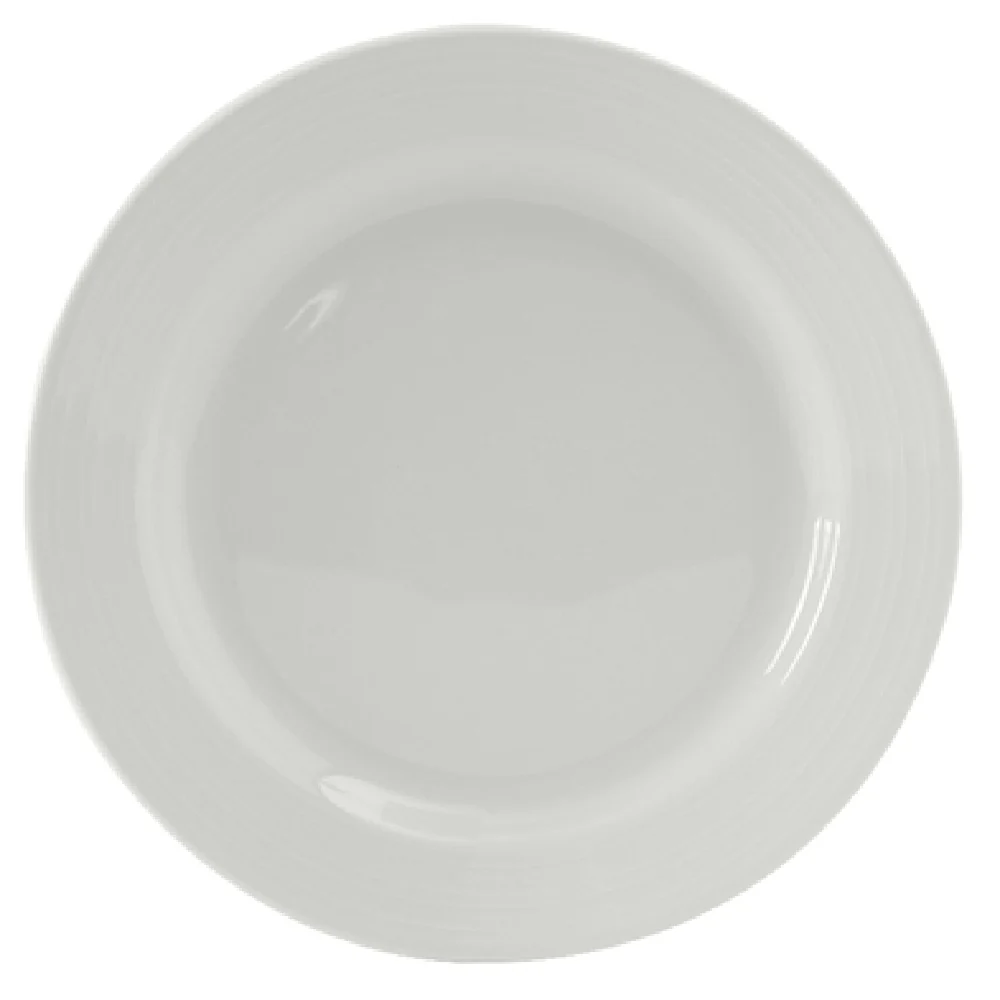Tuxton FPA-072 Plate 7-1/4 Inch Diameter Round Embossed Rim Porcelain