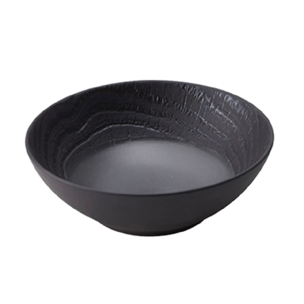 Revol 648298 Plate 28-1/4 Oz Round Deep Porcelain Liquorice Glaze