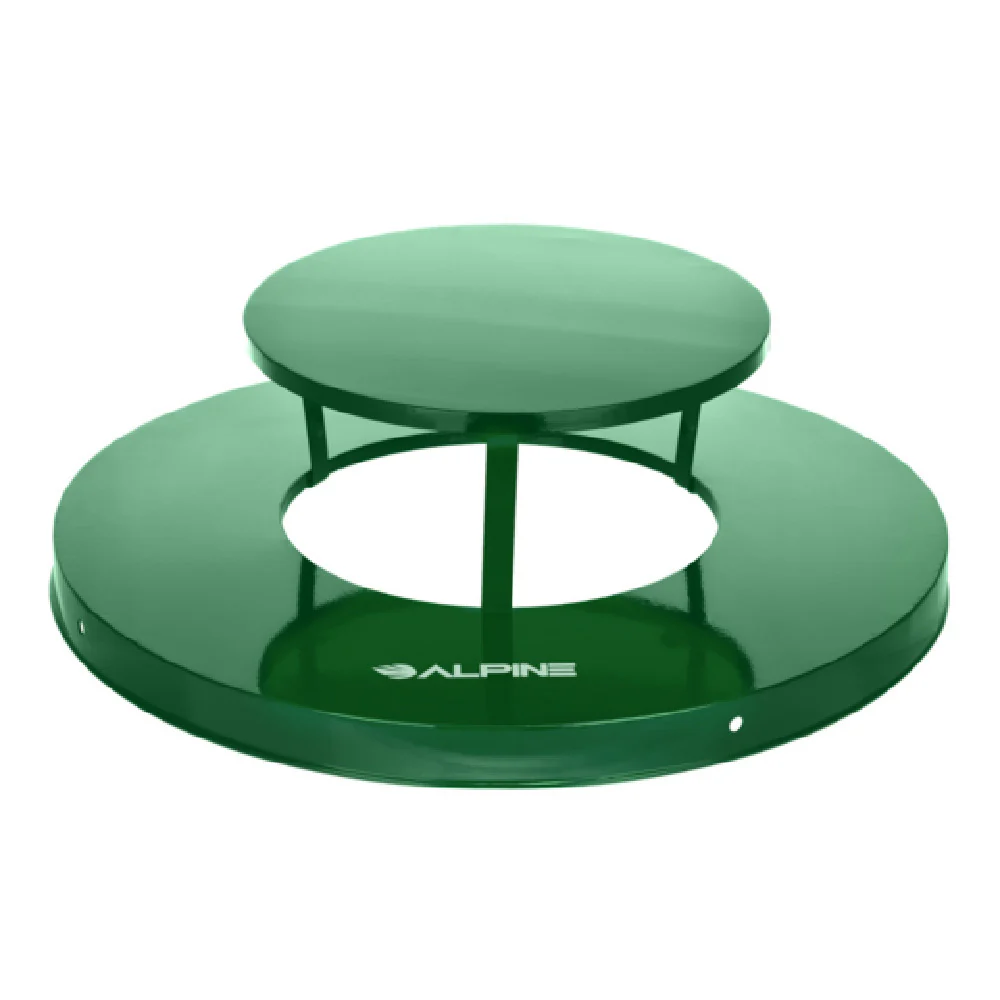 Alpine Industries ALP479-38-A-GRN 24 Inch Green Rain Bonnet Lid for 38 Gallon Receptacles