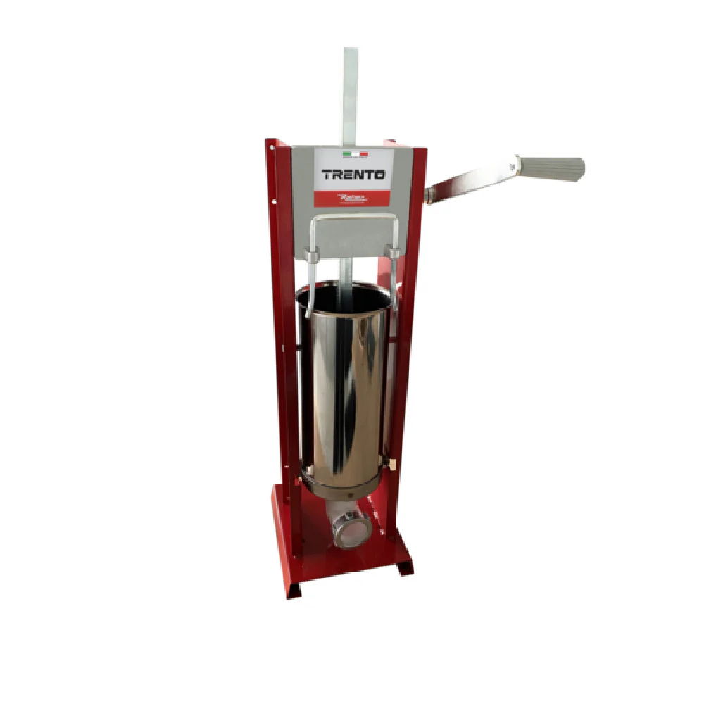 Omcan 48167 15 Stainless Steel Manual Sausage Stuffer with Enameled Steel Sides Omcan 48167 15 Stainless Steel Manual Sausage Stuffer with Enameled Steel Sides