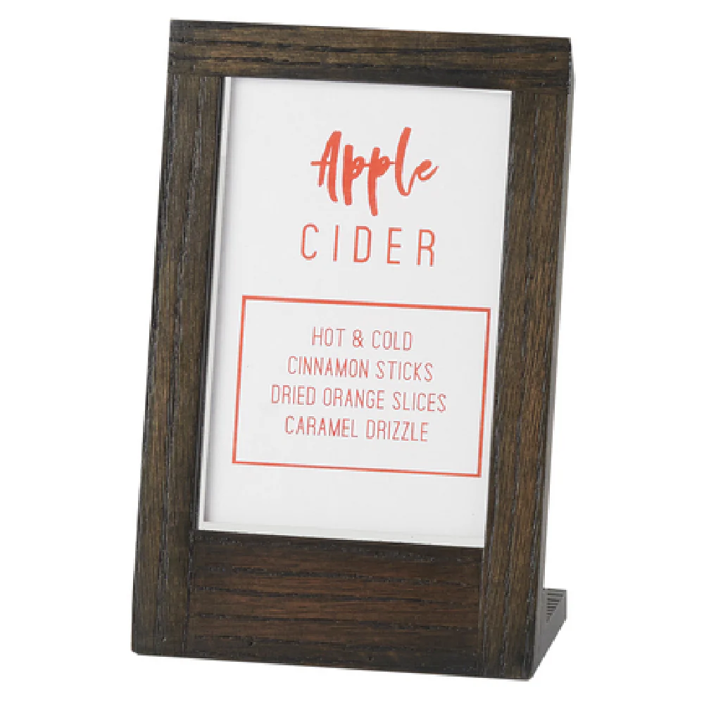 Cal Mil 3825-46-87 5-1/2 Inch Cinderwood Cardholder Oak Wood Dark Ash Gray