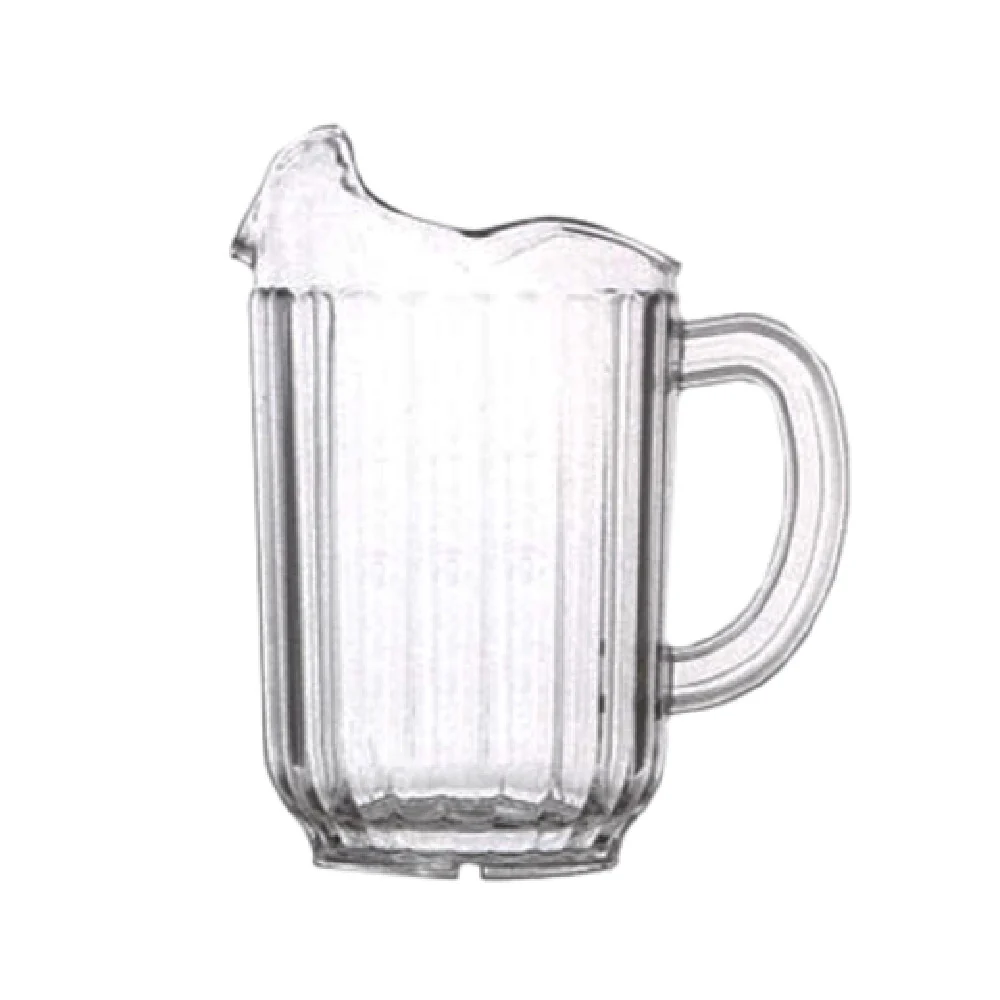 Vollrath 6010-13 60 Oz Clear Polycarbonate Three-Lipped Pitcher with Handle
