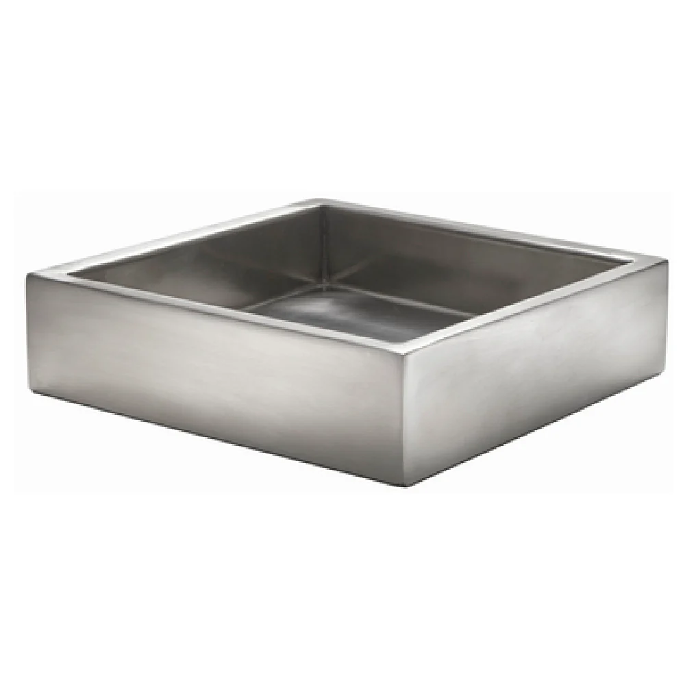 American Metalcraft SBS 9-1/8 Inch Square Crate Double Wall Stainless Steel Satin Finish