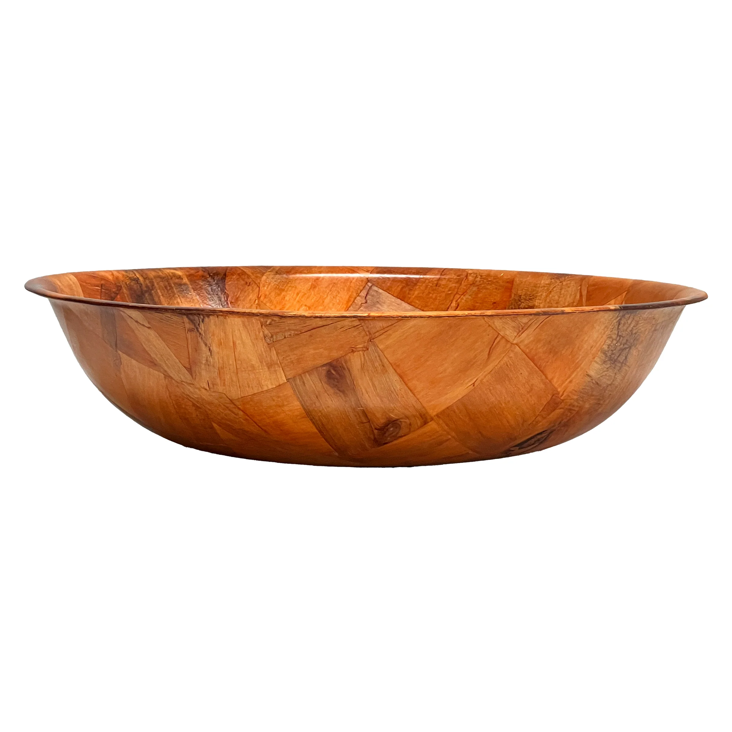 Tablecraft 220W 20 Inch Diameter Salad Bowl 14-1/2 Quarts Mahogany Wood Woven Tablecraft 220W 20 Inch Diameter Salad Bowl 14-1/2 Quarts Mahogany Wood Woven