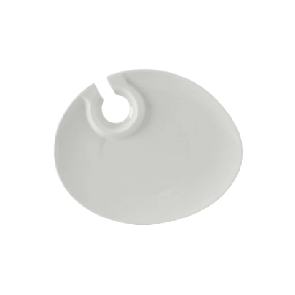 Tuxton GZP-650 10 Inch Wine and Appetizer Plate Lead-Free Porcelain White