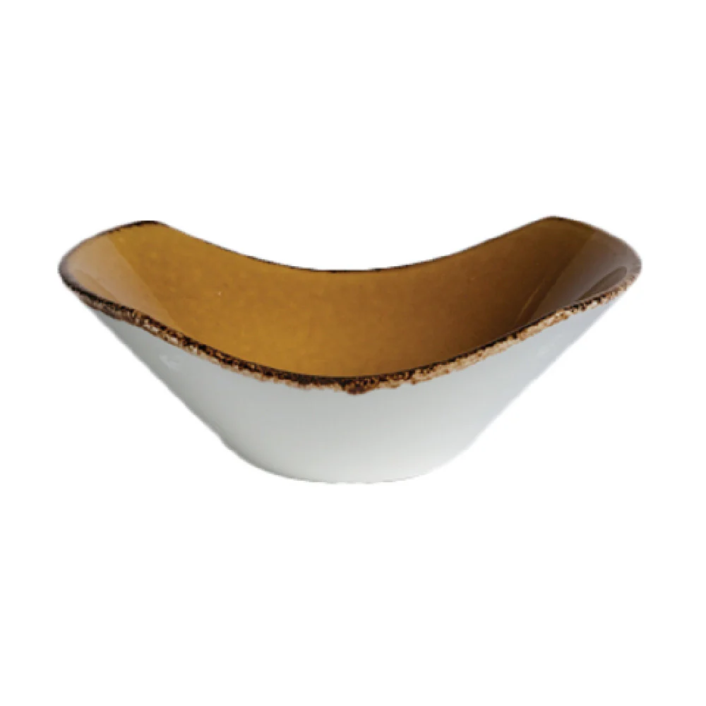 Steelite 11210574 9 Oz Scoop Bowl Mustard Alumina Vitrified China