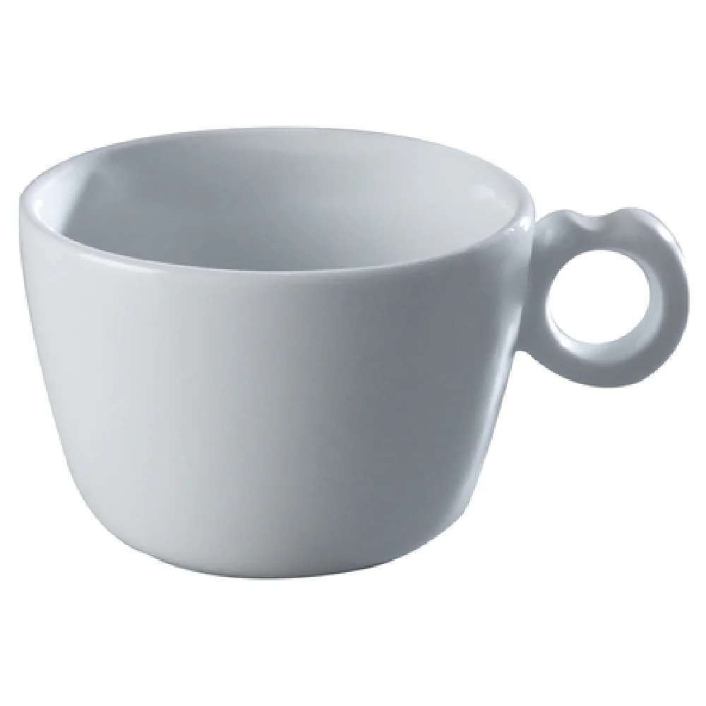 GET Enterprises PA1101984424 5-7/10 Oz. Stackable Cappuccino Cup Porcelain White
