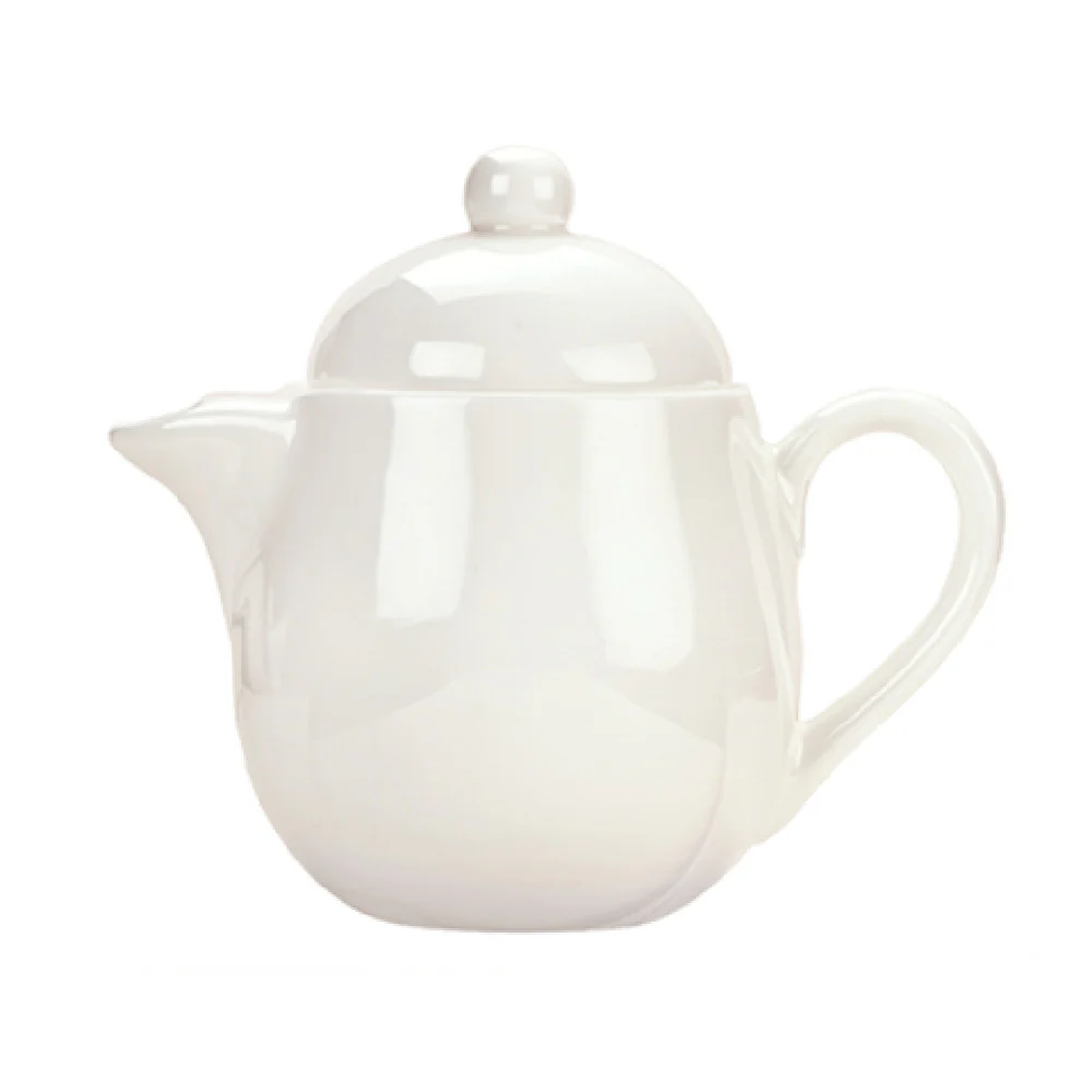 Libbey 911190040 15 Oz White Teapot with Lid Bone China