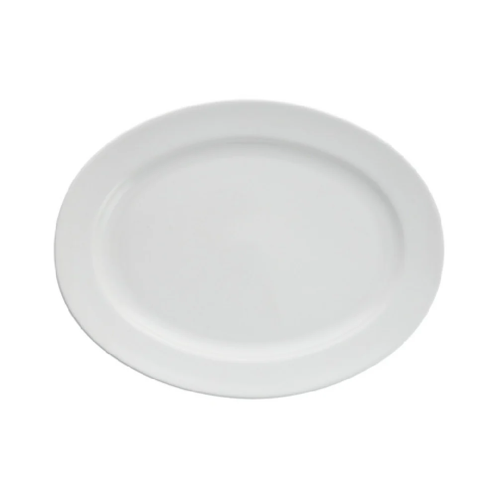 Fortessa TC7600.DV.25 14.75 Inch Serena Oval Platter Vitrified China Dishwasher Safe