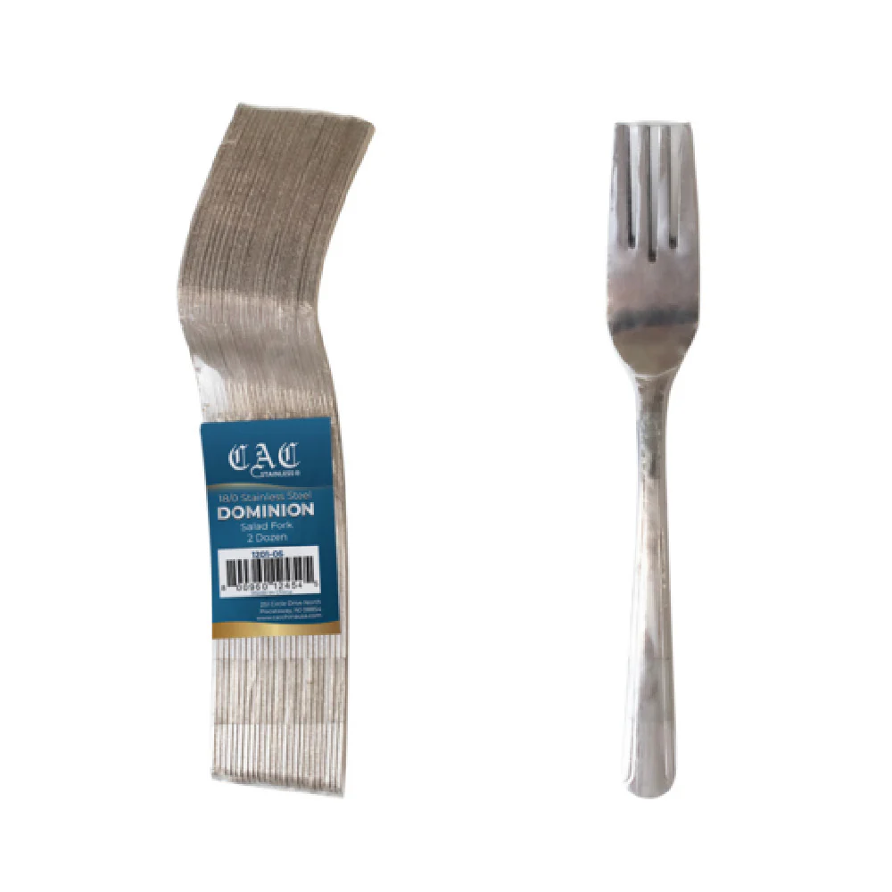 CAC China 1201-06 6 1/8 Inch Dominion Salad Fork 18/0 Stainless Steel