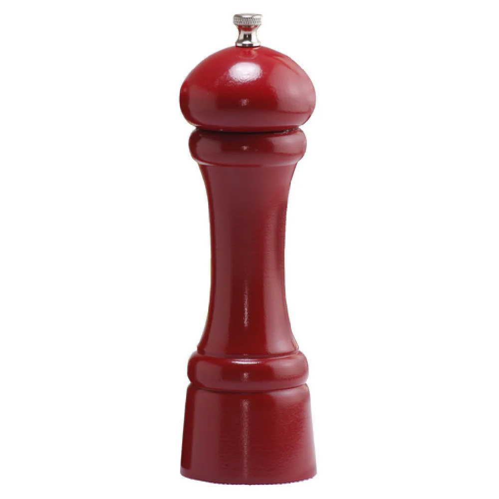 Chef Specialties 08651 8 Inch Wood Pepper Mill with Tempered Stainless Steel Candy Apple Red Chef Specialties 08651 8 Inch Wood Pepper Mill with Tempered Stainless Steel Candy Apple Red