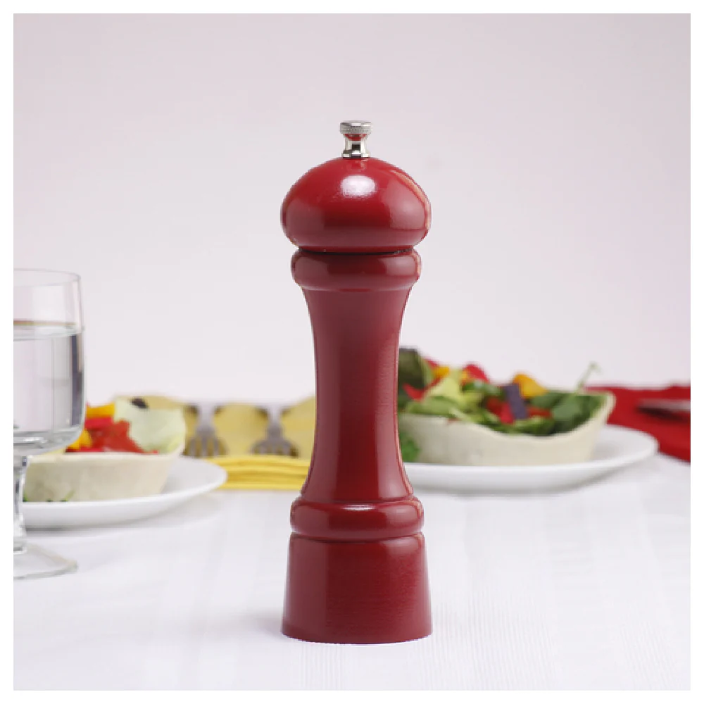 Chef Specialties 08651 8 Inch Wood Pepper Mill with Tempered Stainless Steel Candy Apple Red Chef Specialties 08651 8 Inch Wood Pepper Mill with Tempered Stainless Steel Candy Apple Red