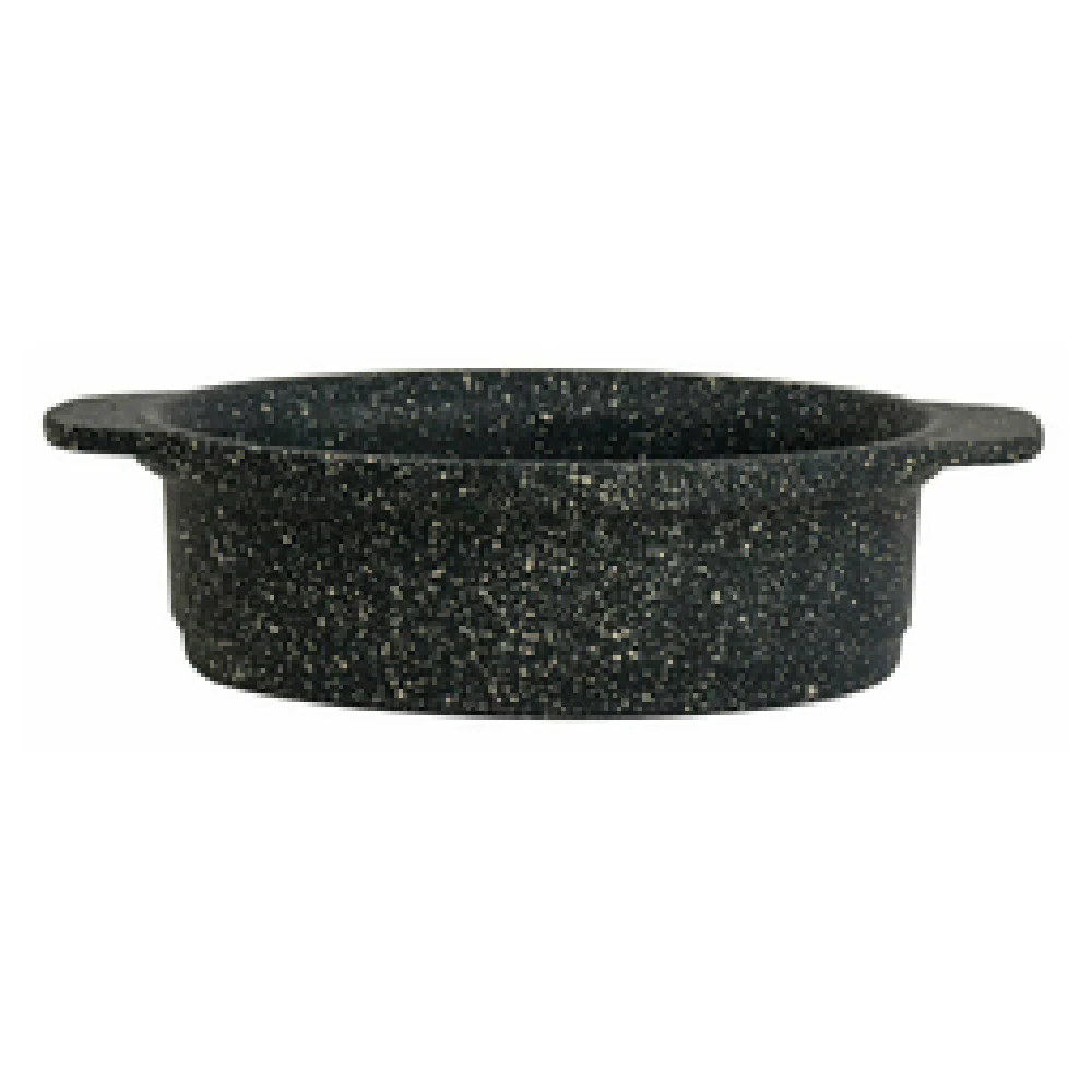 Steelite 6976QU013 14-3/4 Oz Mini Crock with Handles Black Granite Cast Aluminum Steelite 6976QU013 14-3/4 Oz Mini Crock with Handles Black Granite Cast Aluminum