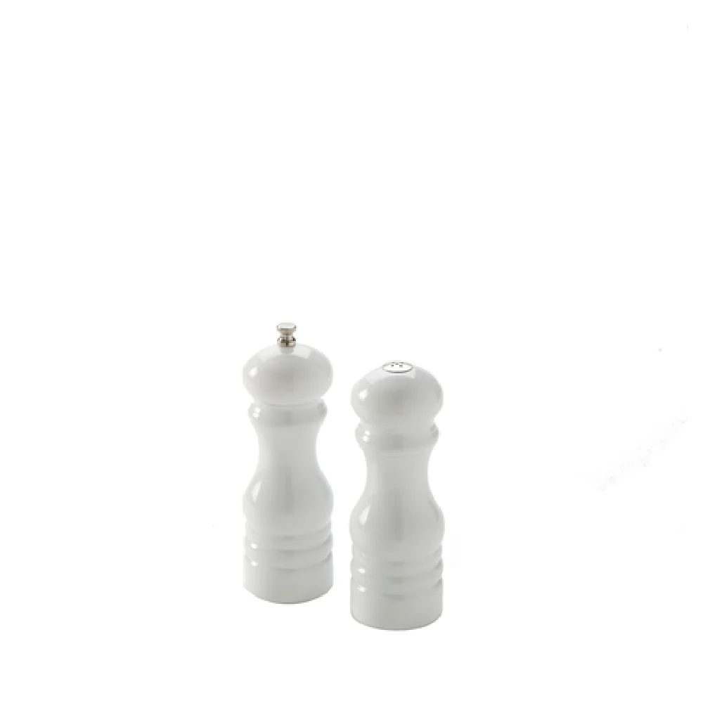 American Metalcraft PMSW62 6 Inch Salt and Pepper Mill and Shaker Wood White American Metalcraft PMSW62 6 Inch Salt and Pepper Mill and Shaker Wood White
