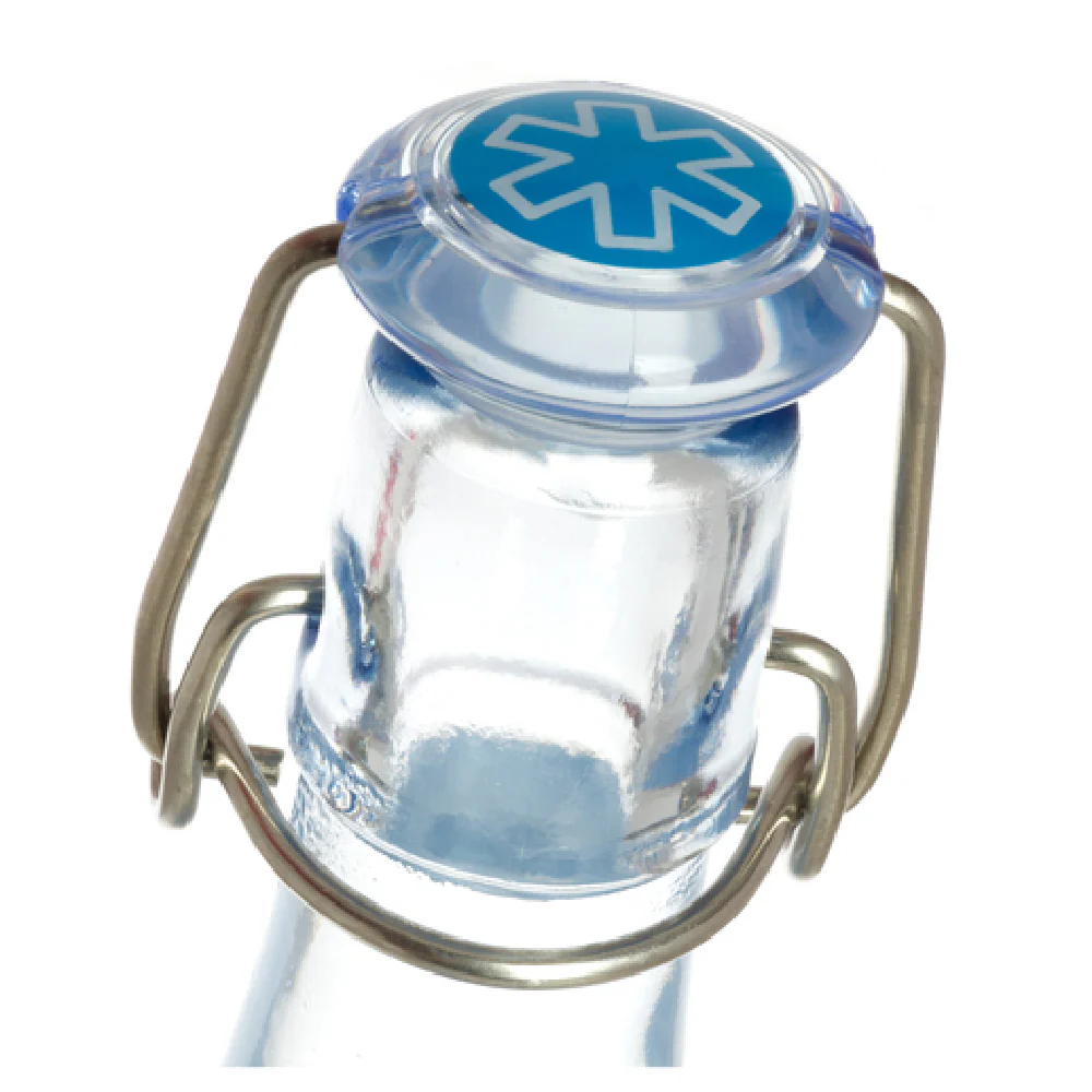 Vivreau CAP-DES-ST Glass Bottle Lid Stainless Steel Designer Series Still Water Vivreau CAP-DES-ST Glass Bottle Lid Stainless Steel Designer Series Still Water