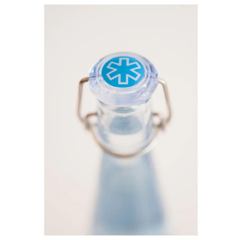Vivreau CAP-DES-ST Glass Bottle Lid Stainless Steel Designer Series Still Water Vivreau CAP-DES-ST Glass Bottle Lid Stainless Steel Designer Series Still Water