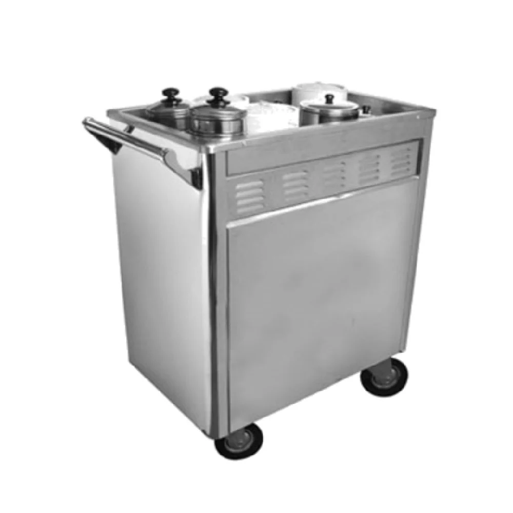 Town 36615 17 Inch Dim Sum Cart with Waterbath Steamtank Alcohol Heat Stainless Steel