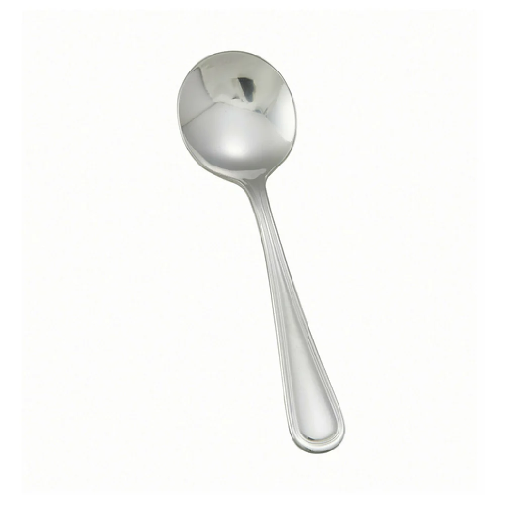 Winco 0021-04 5-7/8 Inch Bouillon Spoon Extra Heavy Weight 18/0 Stainless Steel Mirror Finish