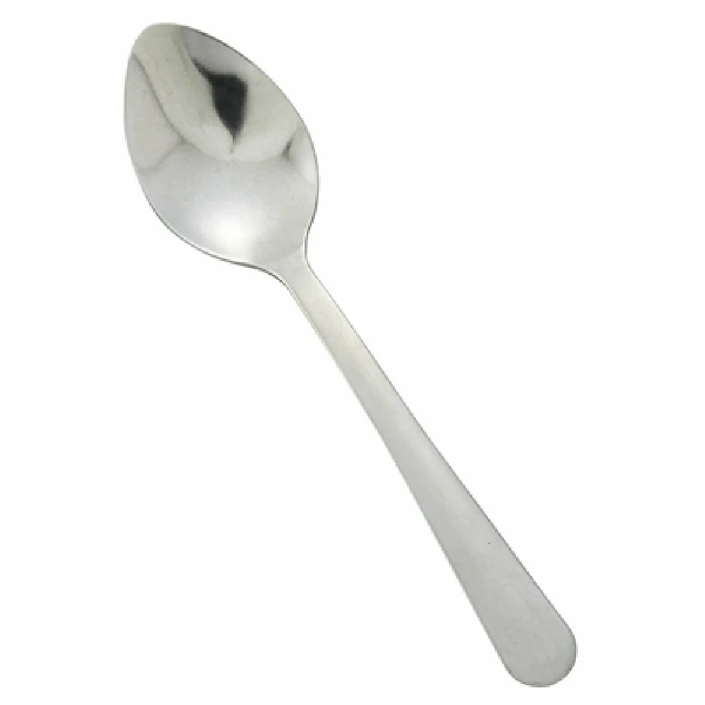 Winco 0002-09 4-5/8 Inch Demitasse Spoon Medium Weight Vibro Finish Stainless Steel