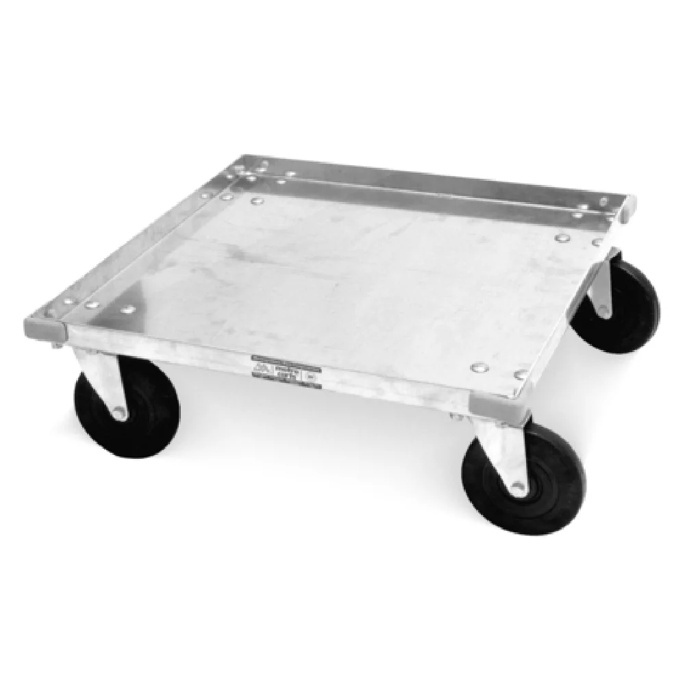 Metro DH2020N 21 Inch Dish Rack Dolly Platform Design with Tubular Steel Handle Aluminum