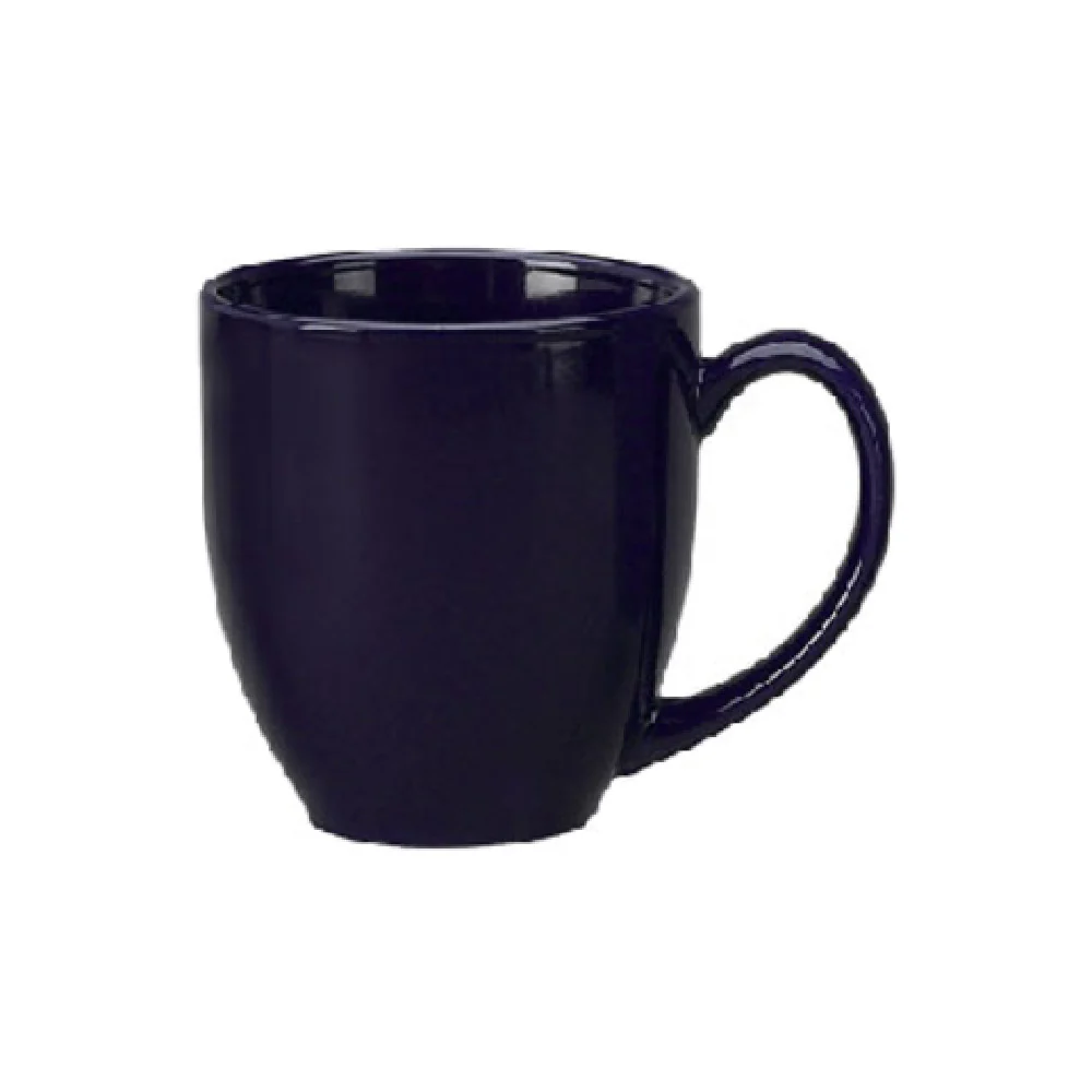International Tableware 81376-04 14 Oz Bistro Cup Round with Handle Cobalt Blue Ceramic