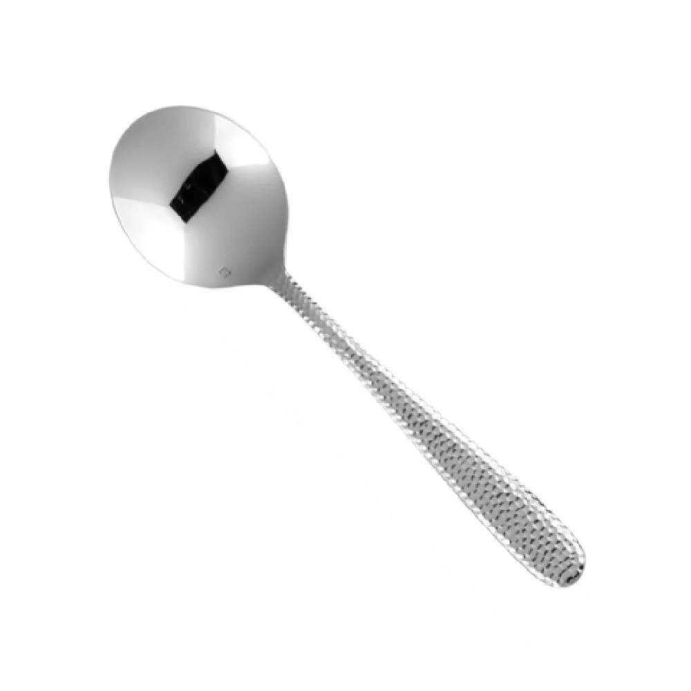 Fortessa DVMETD700003 6.9 Inch Bouillon Spoon 18/0 Stainless Steel Mirrored Finish