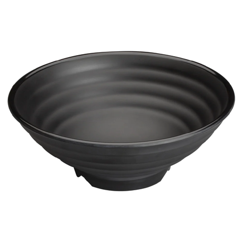 Winco WDM012-303 1-3/4 Quart Dishwasher Safe Round Bowl Black Melamine Winco WDM012-303 1-3/4 Quart Dishwasher Safe Round Bowl Black Melamine