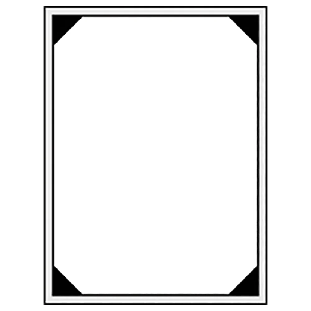 Risch SHERWOOD-1V 11 Inch by 17 Inch Faux-wood Menu Cover with Black Corner Tabs