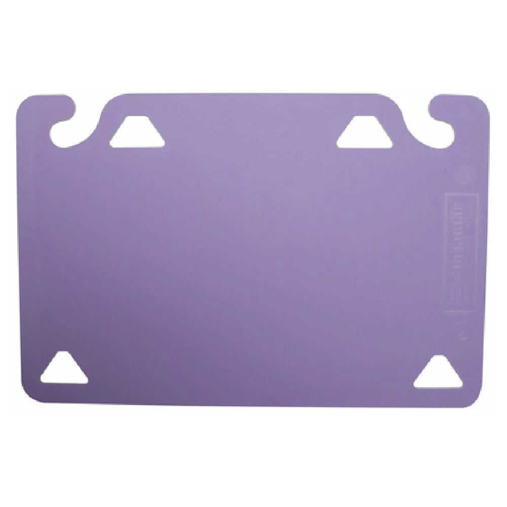 San Jamar CBQGSC1218PR 12 Inch Purple Cutting Board with Food Safety Hooks Packs