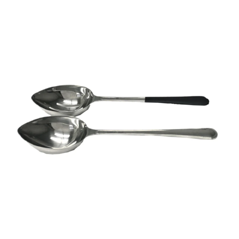 GET Enterprises BSRIM-37 8 Oz Portion Control Spoon Slotted Stainless Steel Black Handle GET Enterprises BSRIM-37 8 Oz Portion Control Spoon Slotted Stainless Steel Black Handle