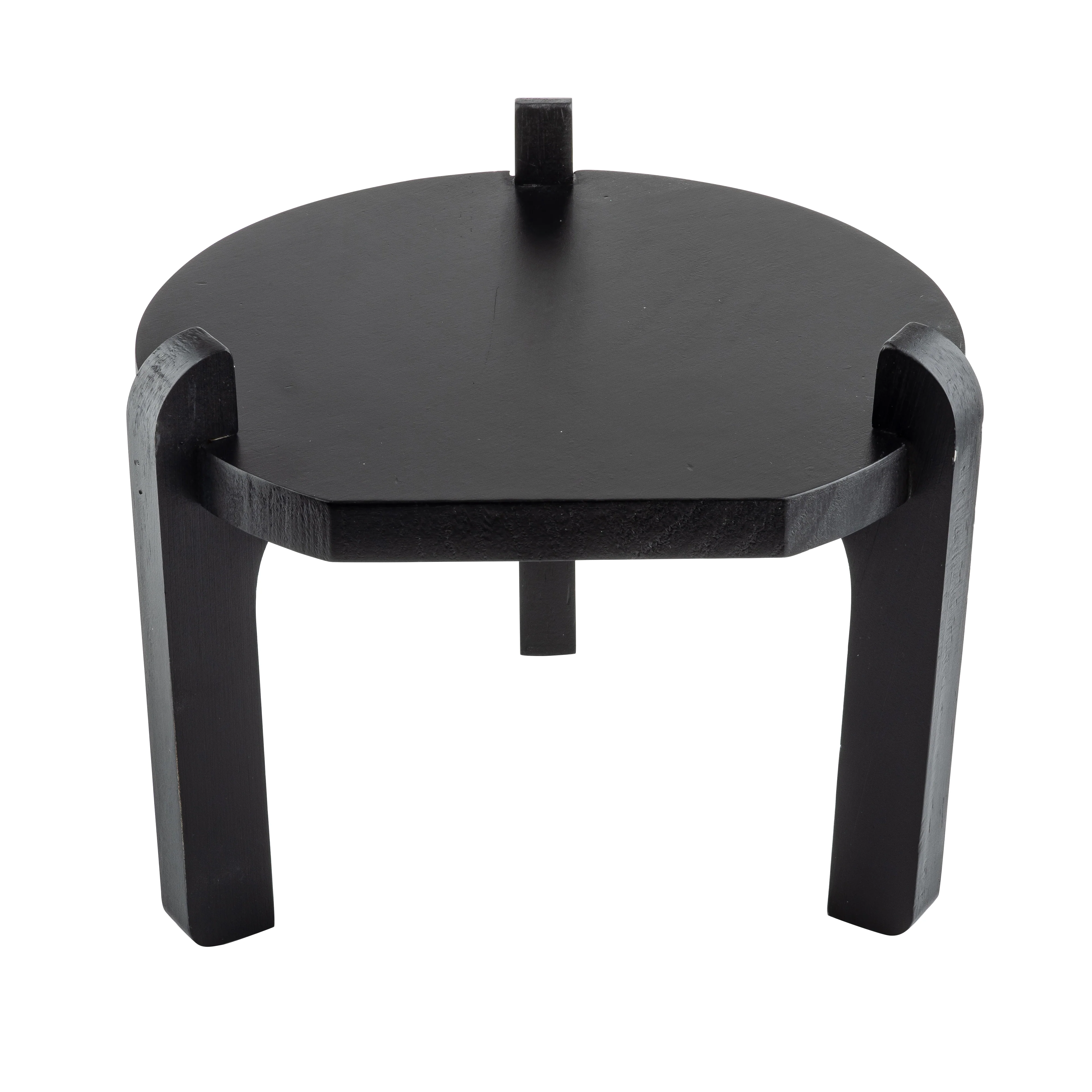 Tablecraft 12653 10 Inch Stand for Glass Beverage Dispensers Black Wood