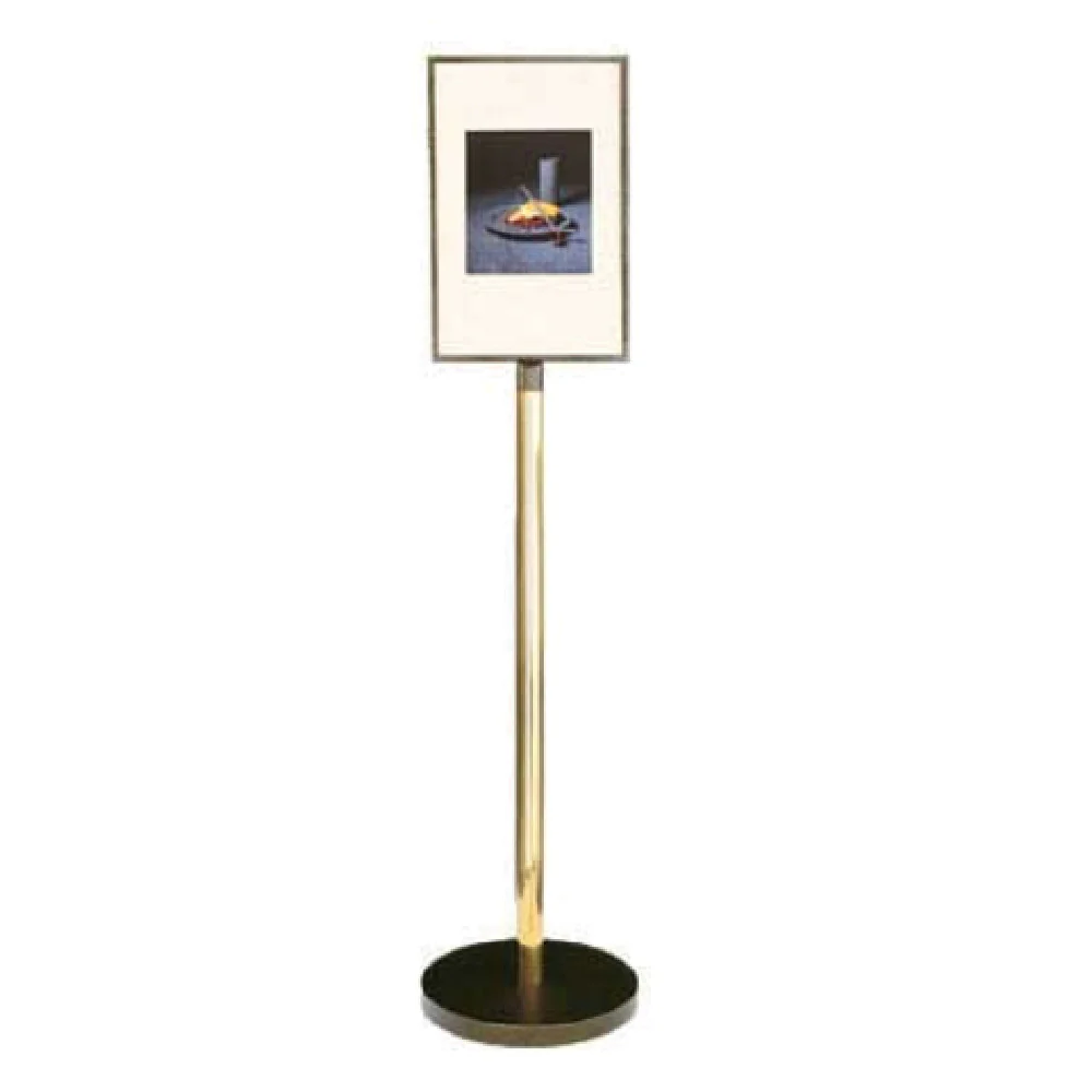 Forbes Industries 6817 14 Inch Poster Stand with Round Brass Post