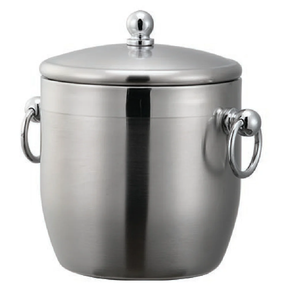 Service Ideas IB13BS 7 Inch Ice Bucket 44 Oz Double-Wall Insulated Stainless Steel
