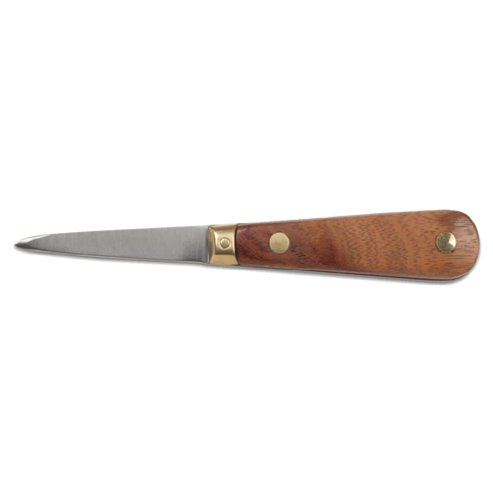 JB Prince M810 2-1/2 Inch Stainless Steel Wood Handle Oyster Knife